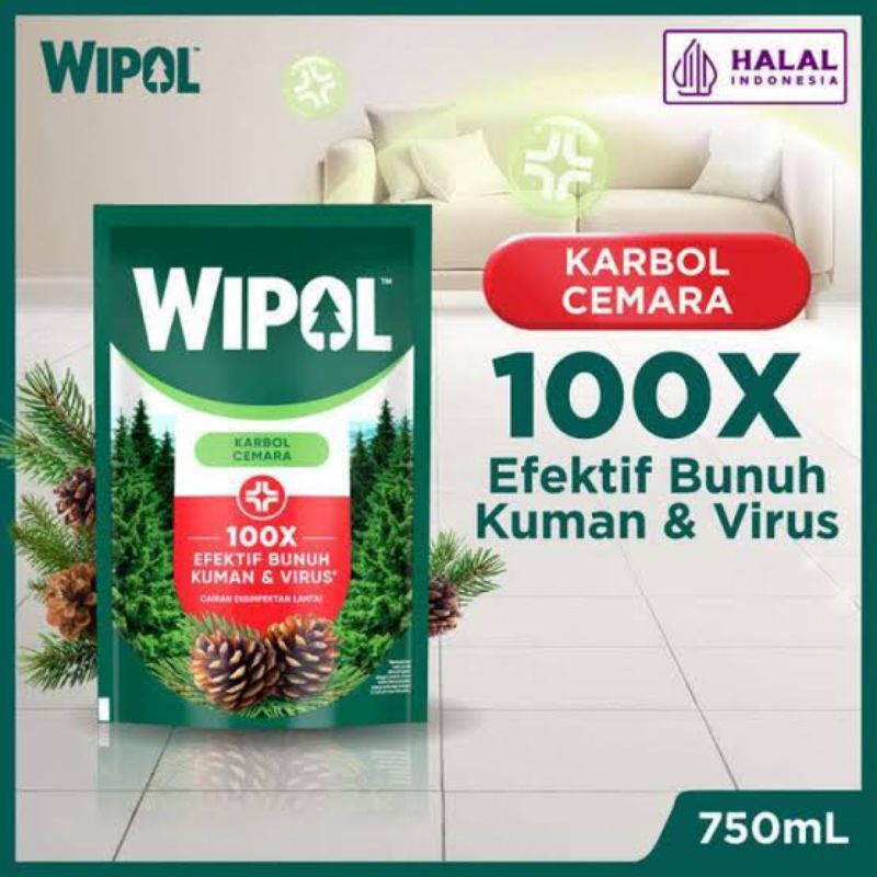 Wipol Karbol CEMARA - Cairan Desinfektan Lantai REFILL - pembersih porselen kamar mandi isi ulang