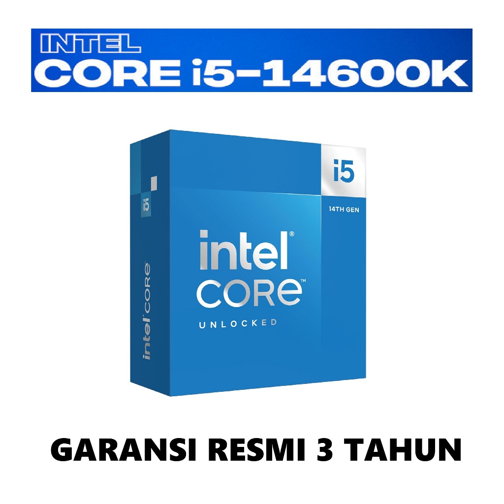 Intel Core i5 14600K Box Sealed GARANSI RESMI 3 Tahun i5-14600 K Processor Intel Gen 14 LGA 1700 14