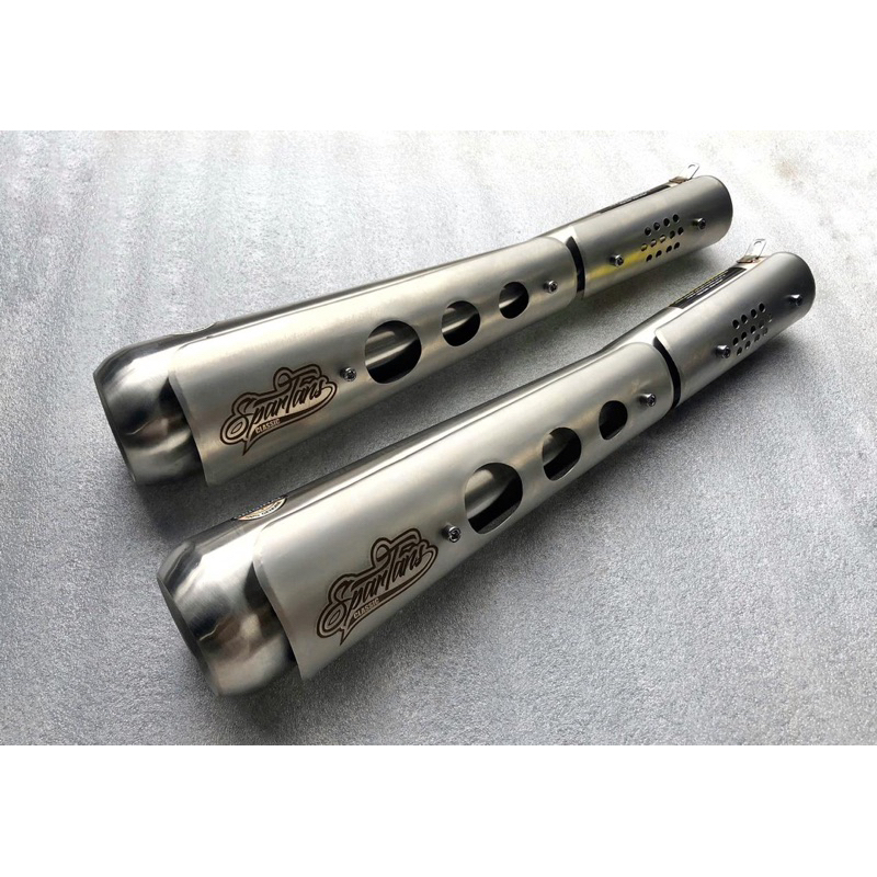 Knalpot scrambler classic V3 Fullsystem outframe XSR155