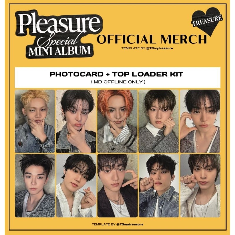 [SHARING READY] TREASURE TINCASE[SHARING READY] TREASURE TOPLOADER PHOTOCARD MD PLEASURE TOPLOADER P