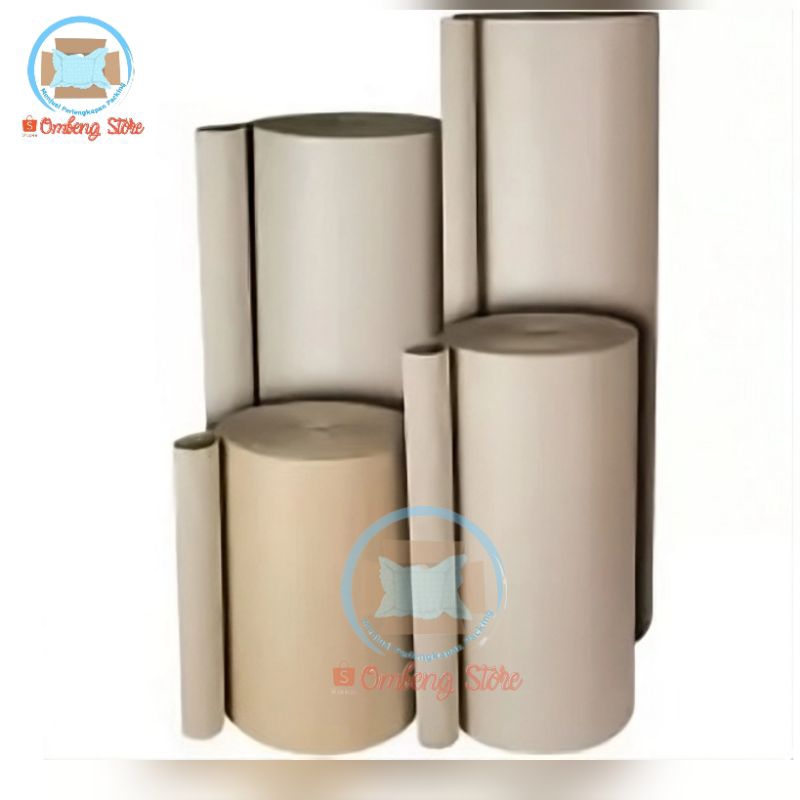 

KARDUS ROLL/KARTON GULUNGAN/SINGLE FACE ROLL CORRUGATED LEMBARAN ROLL/KARDUS PACKING 5 METER ROLL