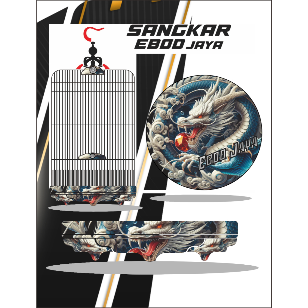 STIKER SANGKAR /DECAL SANGKAR/STICKER BURUNG MURAI no 2