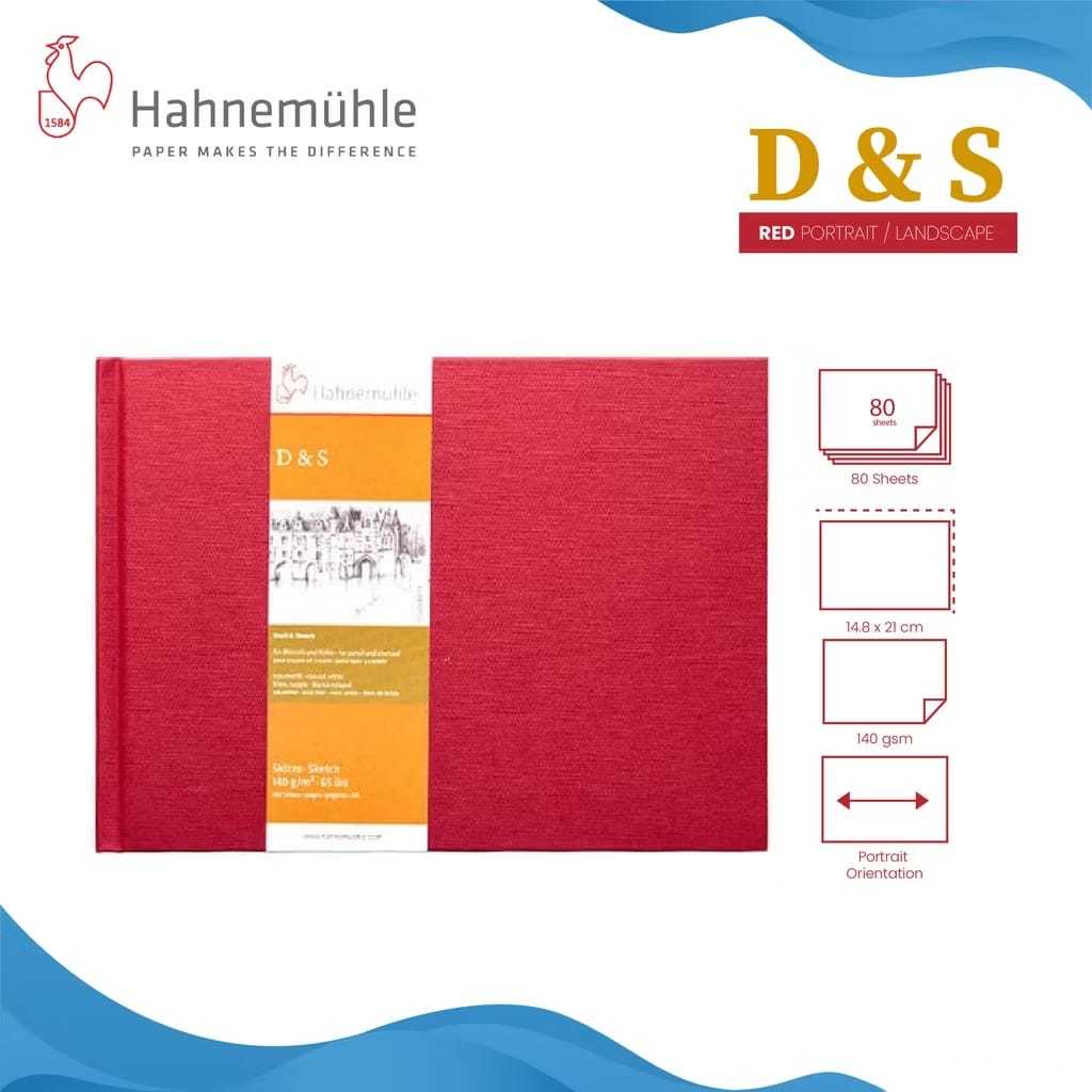 

Gramedia Tunjungan : Hahnemuhle Sketchbook D&S Red Landscap A5