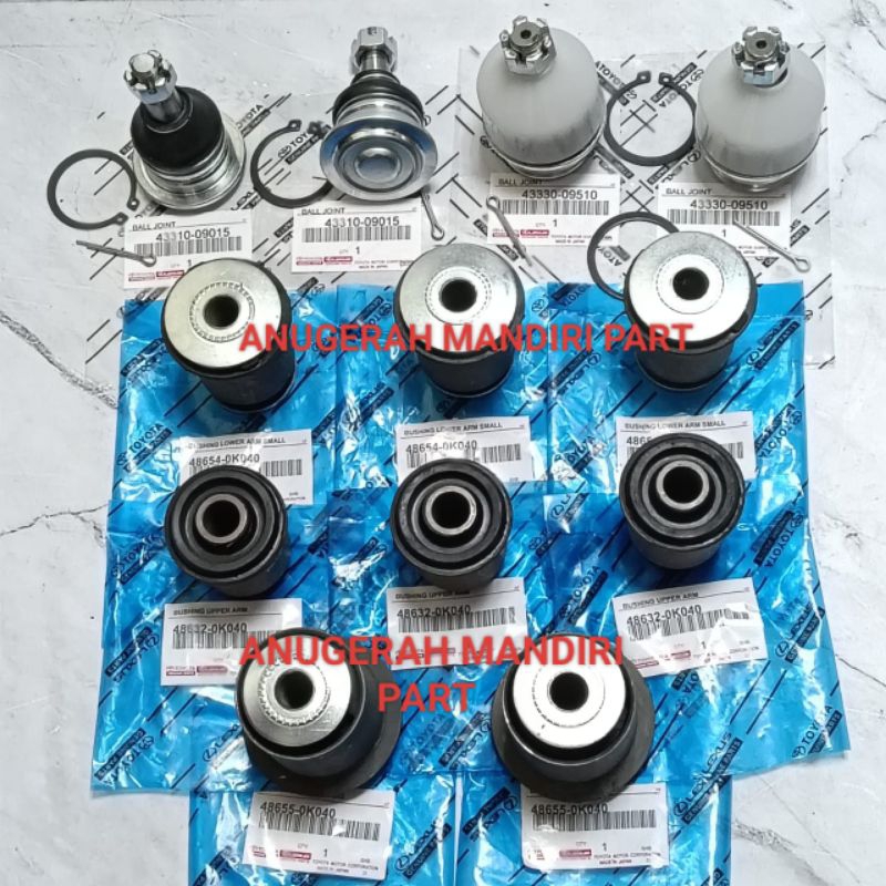 BALL JOINT DAN BUSHING ARM ATAS BAWAH SET INNOVA 1SET 12PCS