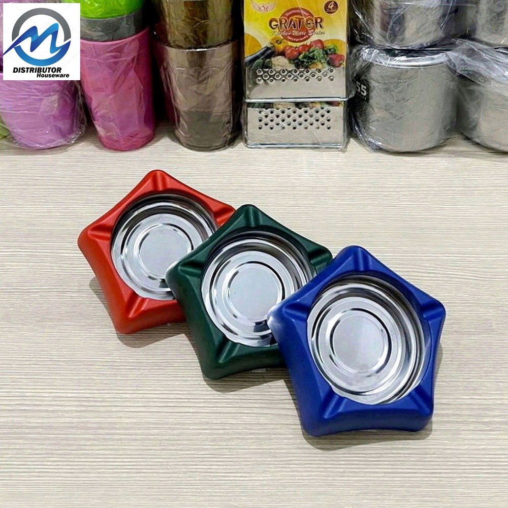 Asbak Rokok Stainless / Tempat Puntung Rokok Stainless Bintang