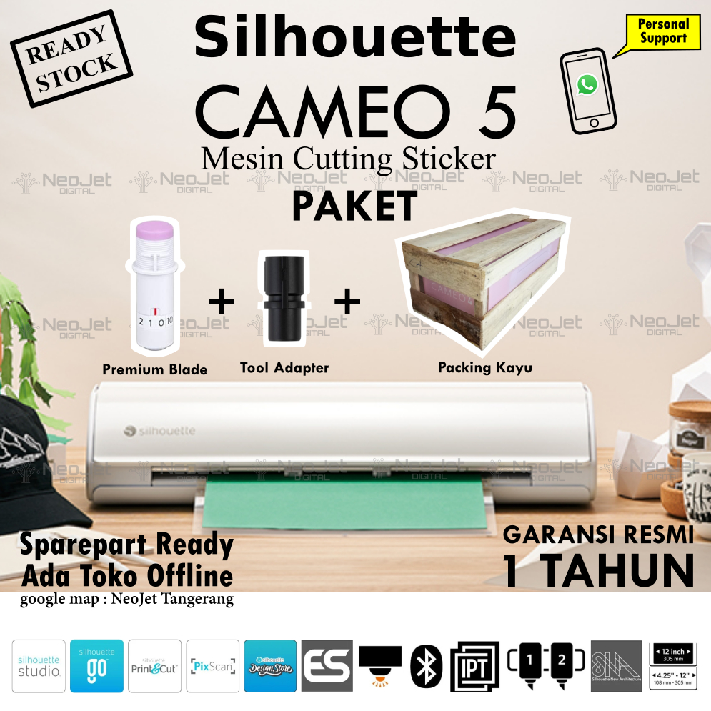

Paket Mesin Cutting Cameo 5 Premium Blade Tool Adapter Hitam Packing Kayu