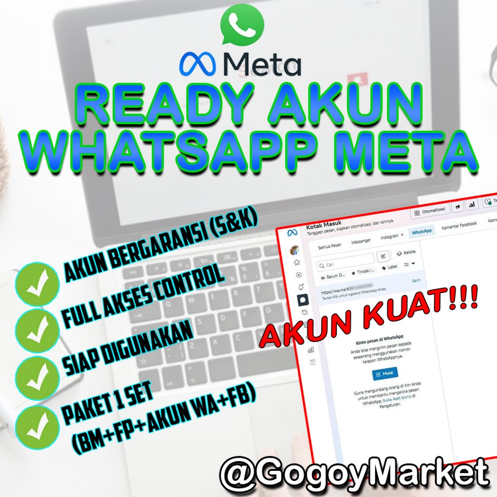Ready Akun Whatsapp Meta SIAP DIGUNAKAN