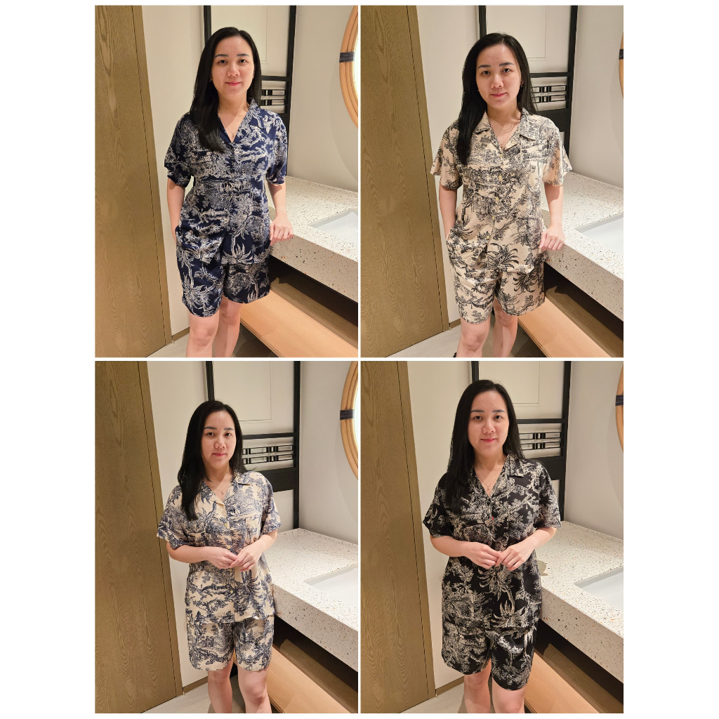 Baju Tidur Piyama DIOR Setelan One Set Rayon Premium Celana Pendek / Baju Tidur Rayon Premium Busui
