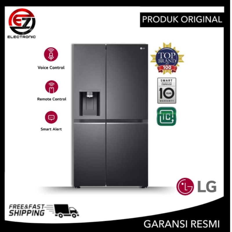 LG GC-L257CQEL Kulkas Side By Side LG Inverter Compressor Ice maker & Dispenser GC L257CQEL 257CQEL