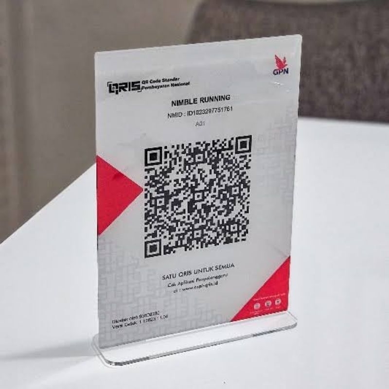 

Stand card/Tend card untuk QRIS/ Daftar Menu/ Stand Foto A4 Merk MC Premium