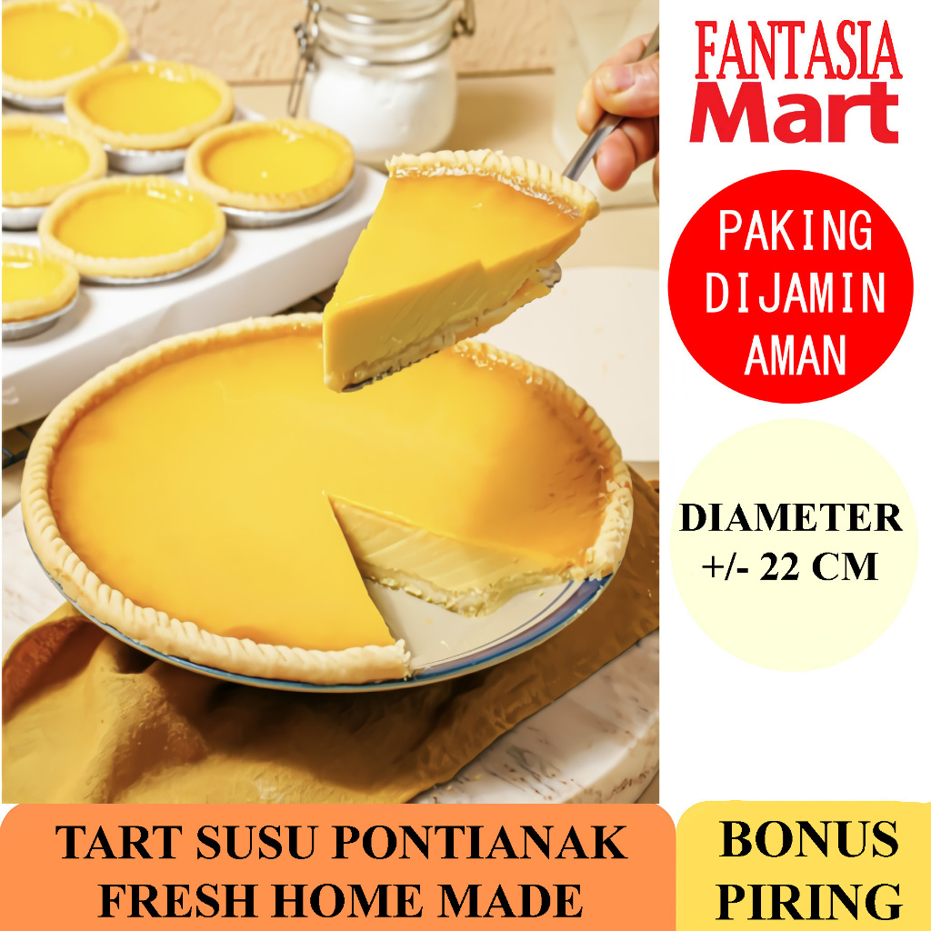 

TART SUSU PIE SUSU ORIGINAL EGG TART PONTIANAK KALIMANTAN BARAT HALAL FANTASIA