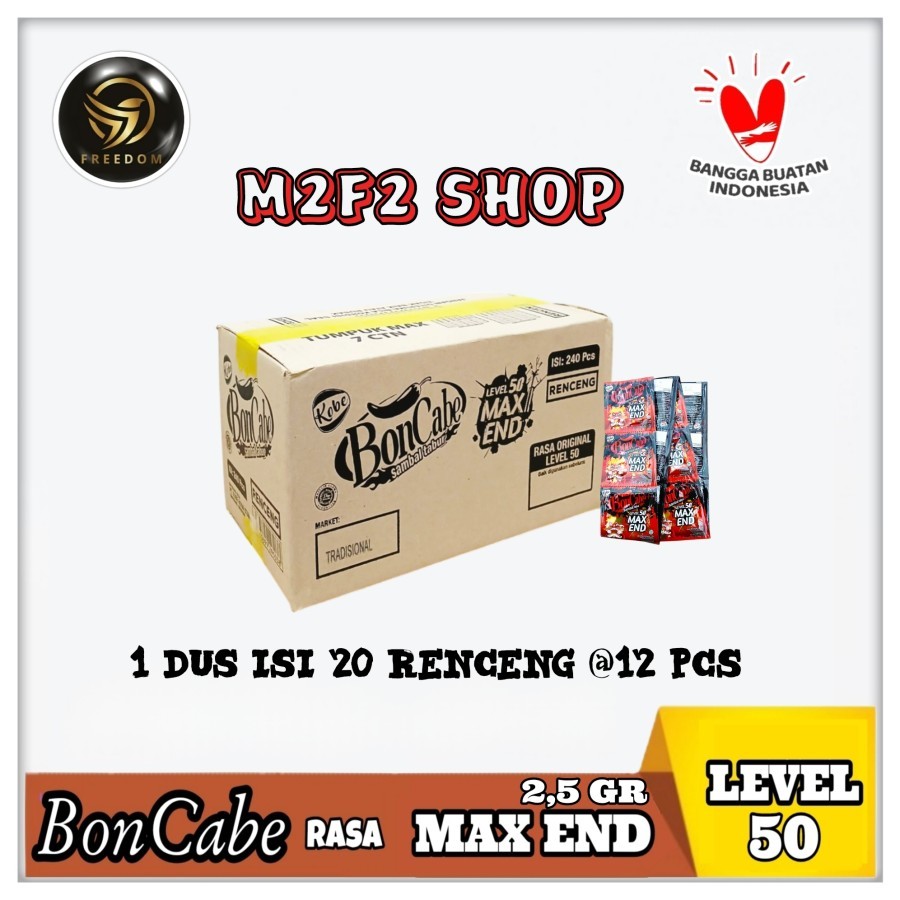 

BonCabe Level 50 Max End Sambal Tabur Original Sachet - 2,5 gr (Kemasan Karton)