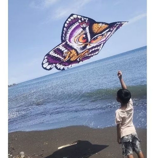layangan celepuk kncok downt bali motif airbrus