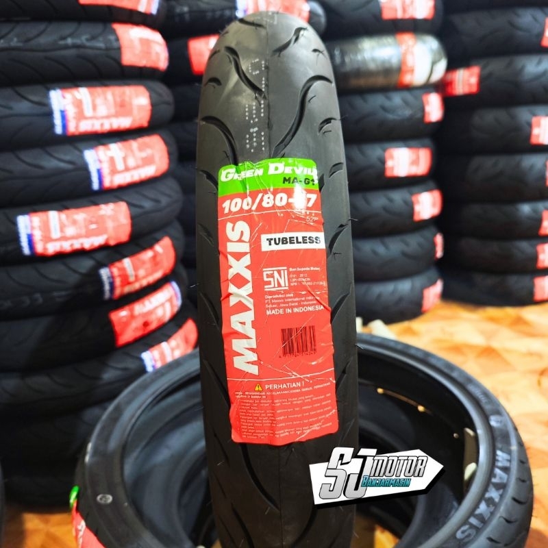 Ban Luar MAXXIS - GREEN DEVIL 100/80-17 || 90/80-17 || 80/80-17 || 80/90-17 Tubeless + Pentil Tubele