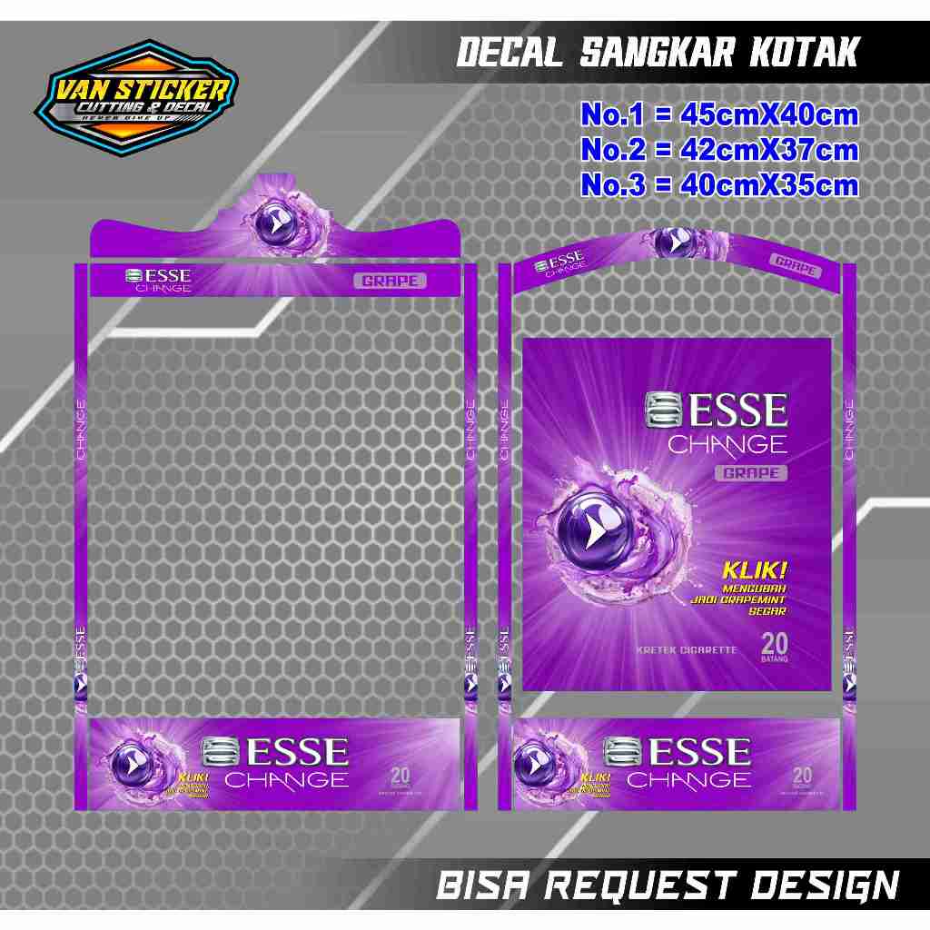 decal sangkar kotak esse grape