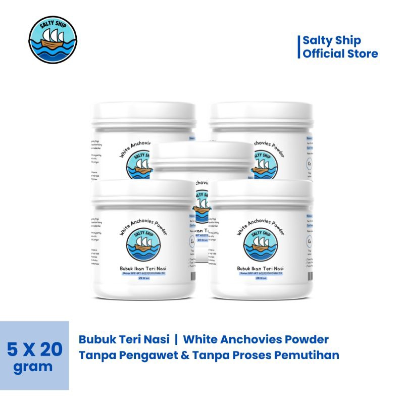 

Salty Ship - Bubuk Teri Nasi Super | White Anchovies Powder MPASI No MSG | anti GTM