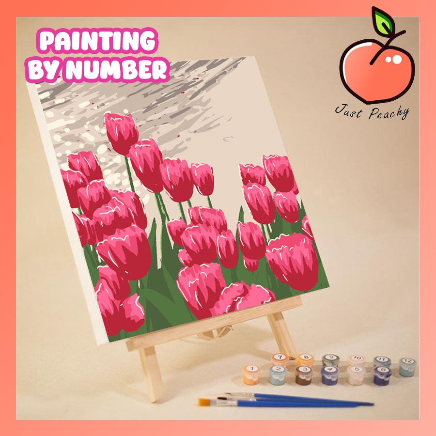 

Paint By Number 20x20 DIY Painting Kit Canvas Aesthetic Kanvas Lukisan Hadiah Ulang Tahun