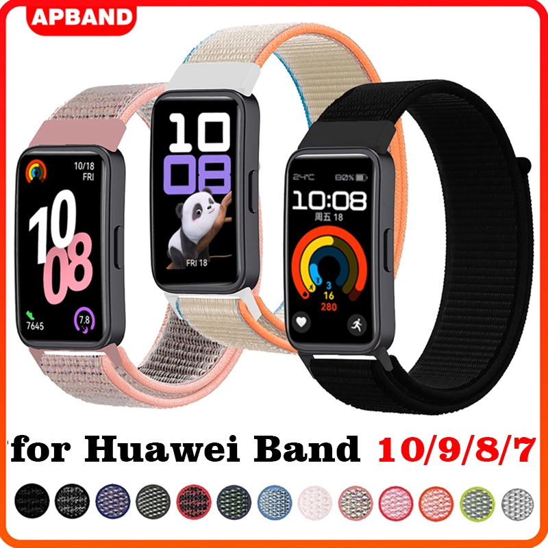 Nylon Strap for Huawei Band 10 8 9 7  Bahan Sport Nilon Loop Replacement Belt bracelet Tali for Jam 