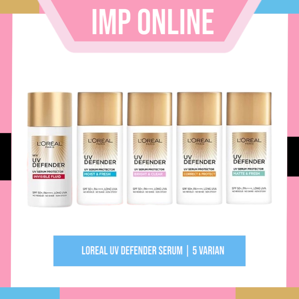 IMP- Loreal Paris UV Defender Serum Protector Sunscreen SPF 50+ / PA ++++ Skin Care - 50ml (Untuk Me