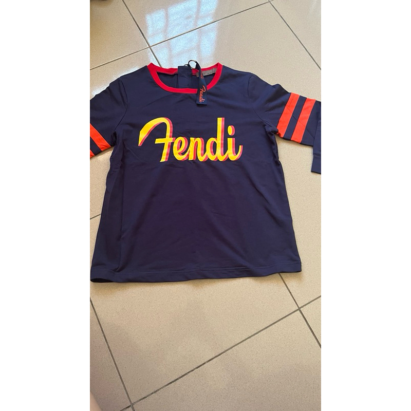 KAOS WANITA LENGAN PANJANG FENDI NAVY