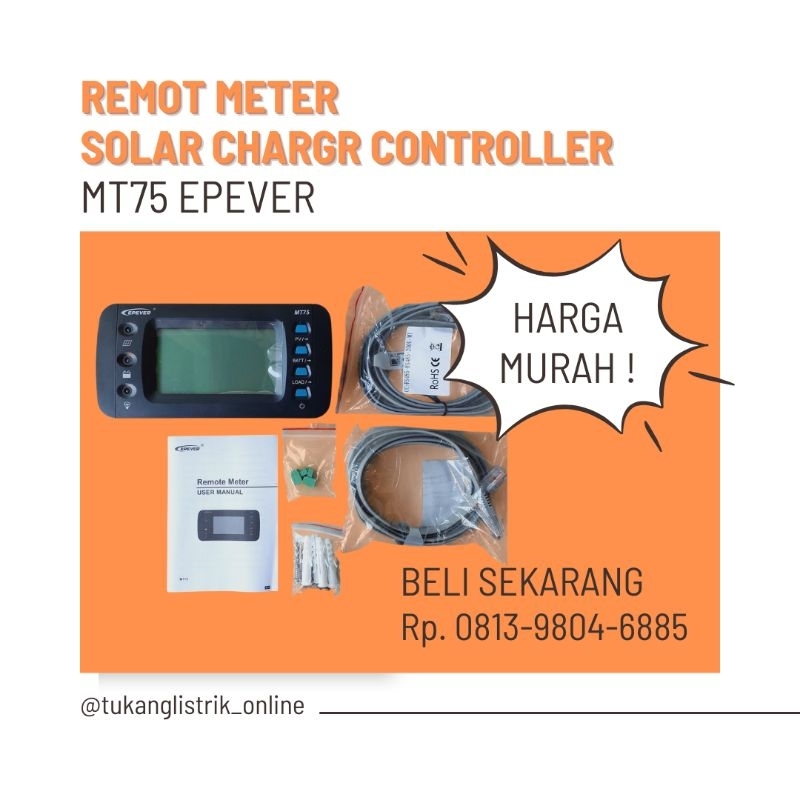 Epever MT75 Remot Monitoring Display Solar Charge Controller