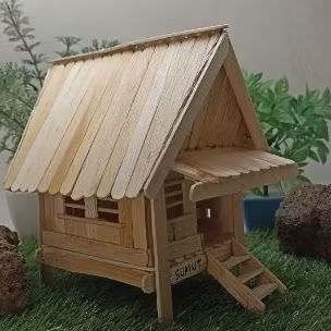 miniatur rumah adat Sumut PVC board