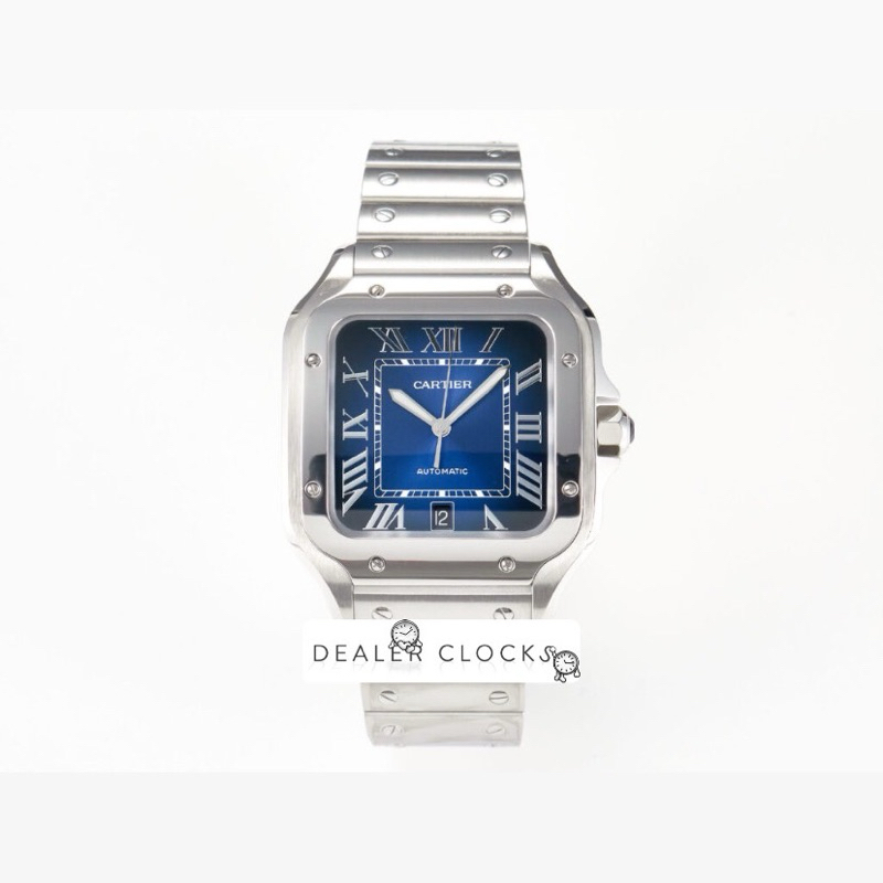 Santos de 40mm SS 2018 BVF 1:1 Best Edition Blue Dial on SS SmartLinks Bracelet V2