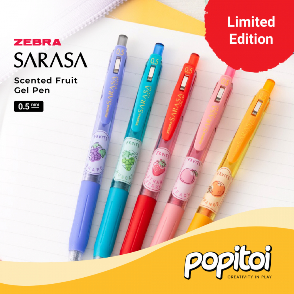 

Zebra Sarasa JJ29-KF Limited Scented Fruit Gel Pen 0.5mm Pulpen Aroma Wangi Buah