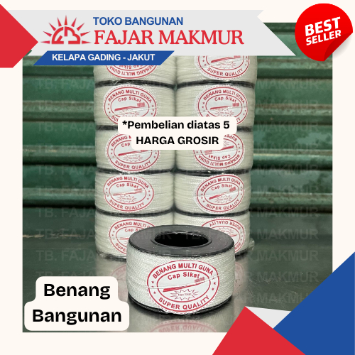 Benang Bangunan / Benang Untuk Bangunan / Benang Nylon / Benang Nilon (HARGA PER ROLL)