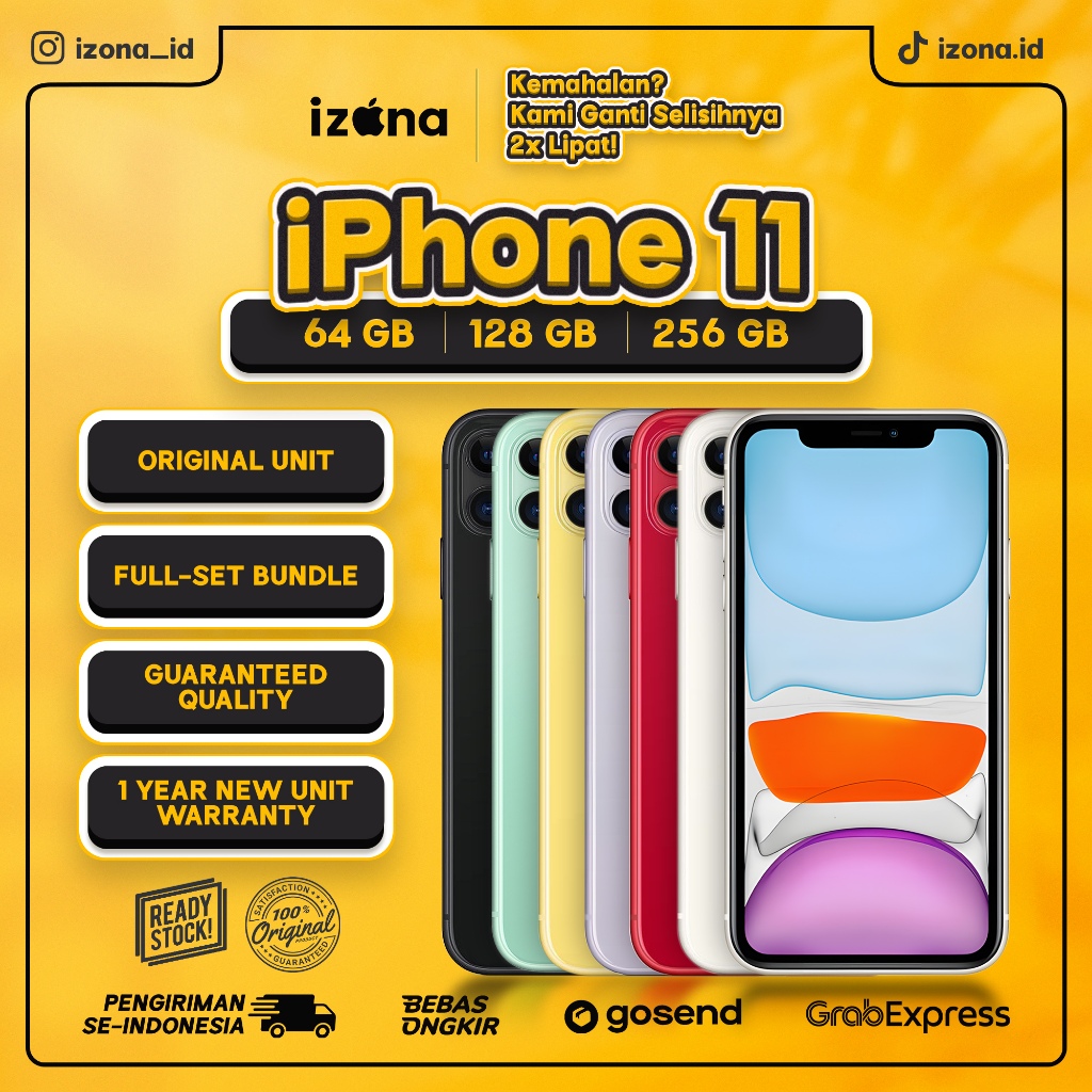 IPHONE 11 64 128 256GB SECOND INTER IBOX ORIGINAL FULLSET BERGARANSI