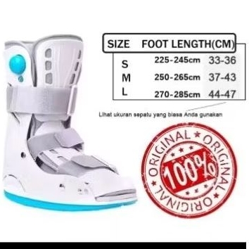 Boots Fraktur Walker Brace /Ankle Foot Orthosis Brace penyangga pergelangan kaki cedera kaki patah k