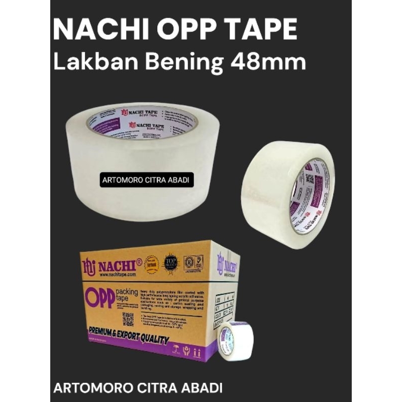 

Lakban Bening OPP Nachi 48mmx100 Yard | Nachi Tape Ungu 48mm | Isolasi Bening 2 inch
