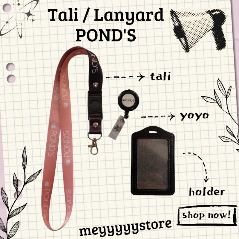 

Tali ID CARD POND'S Cosmetic Hitam Pink / Lanyard POND'S READY [STOCK MELIMPAH] Termurahhh Harga Grosir!