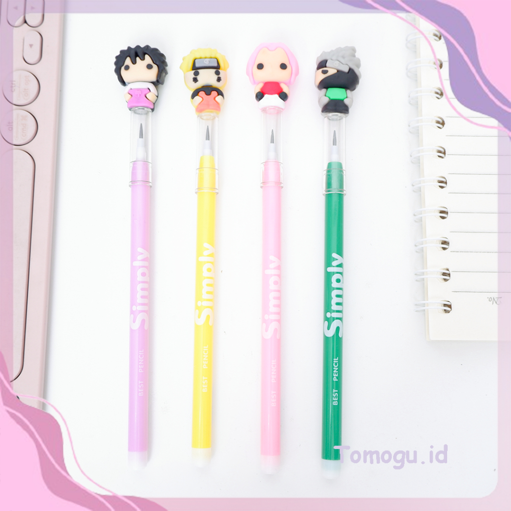 

Pensil Susun Naruto Sasuke Kakashi Sakura Peluru Simply Karakter Kartun Pencil Tumpuk Isi Ulang