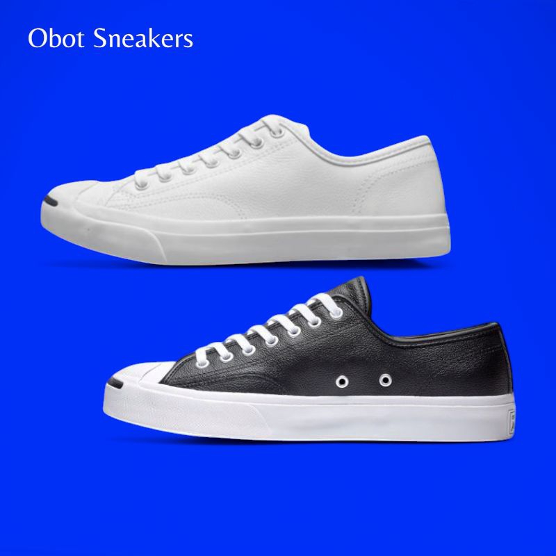 Converse Jack Purcell OX Black White Leather 100% BNIB