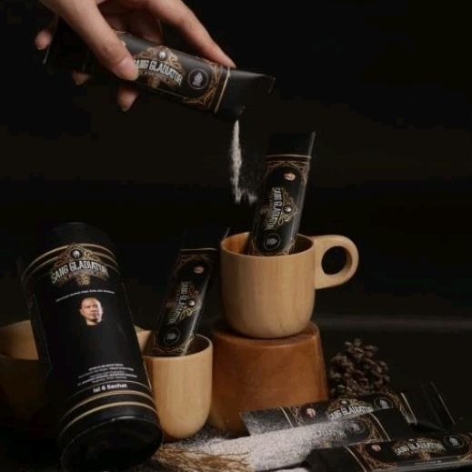 

KOPI SANG GLADIATOR COFFEE BY Vicky Prasetyo Original 1 box isi 6 sachet