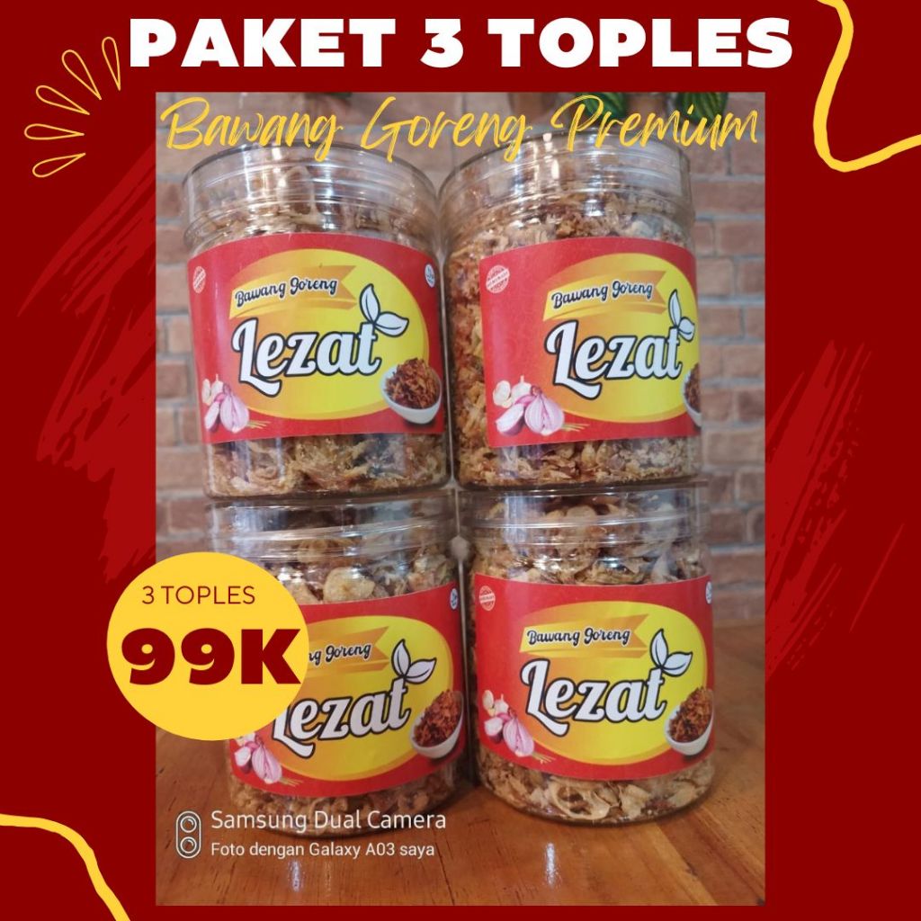 

3 Toples Bawang Goreng Asli Sumenep Lezat