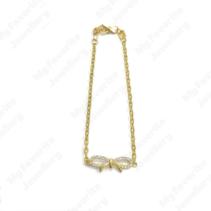 Gelang Fancy Model Pita Full Permata TERLARIS EMAS ASLI Kadar 875 20K