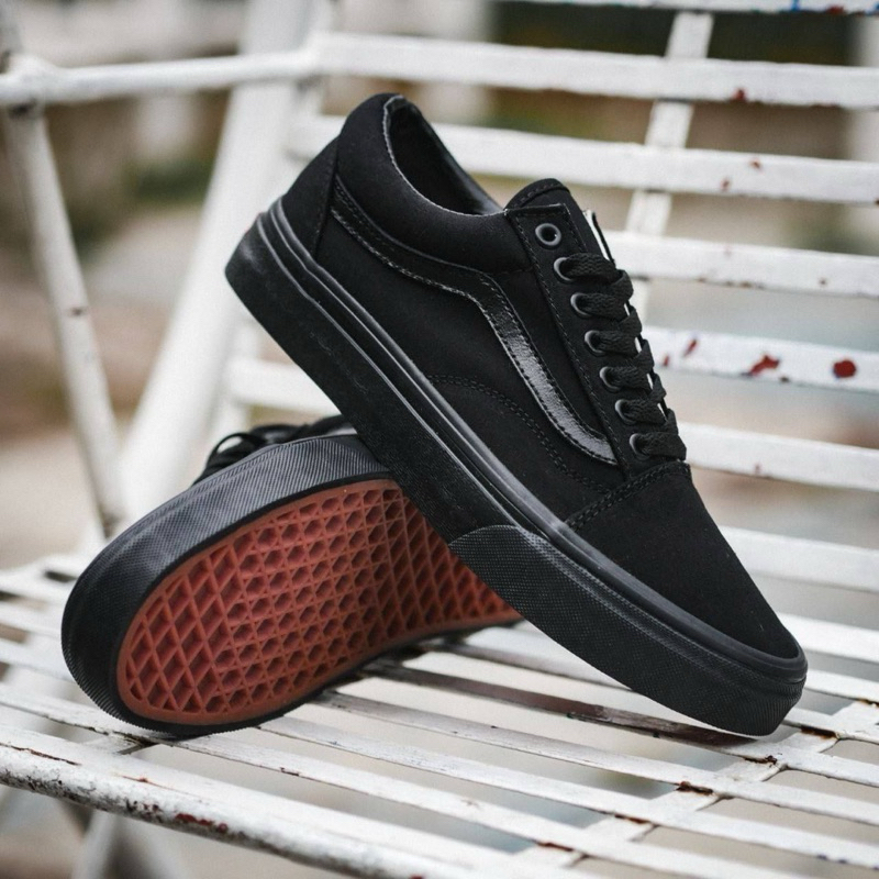 Vans Oldskool Classic All Black Full Black Original 100% BNIB Global Market