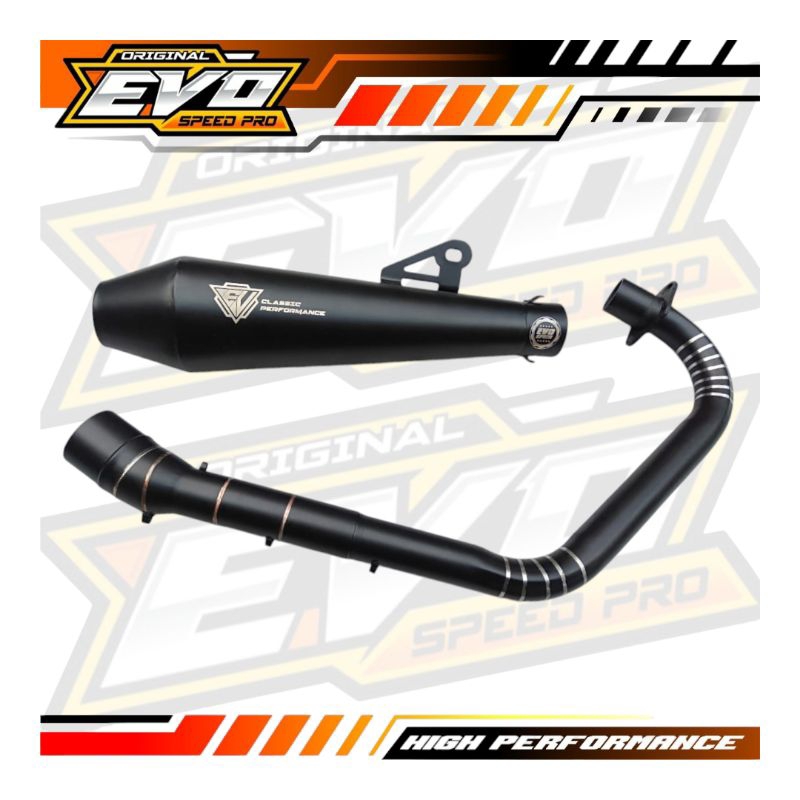 Knalpot Japstyle Thunder Hitam Doff Evo Speed Pro Original pnp Yamaha Thunder 125