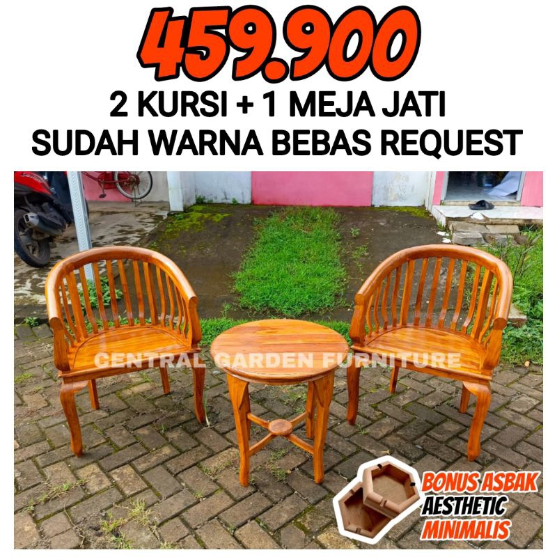Kursi Set Teras Betawi Lenong Jati Termurah Original Kursi Teras Aesthetic Kursi Cafe