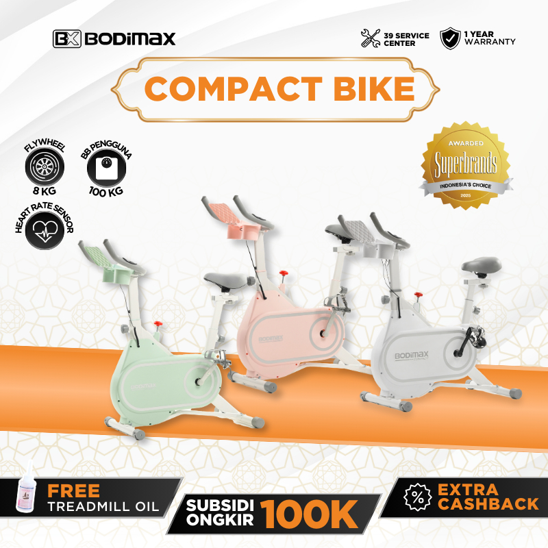 Bodimax Compact Bike - Sepeda Statis Spinning untuk Latihan Rumah