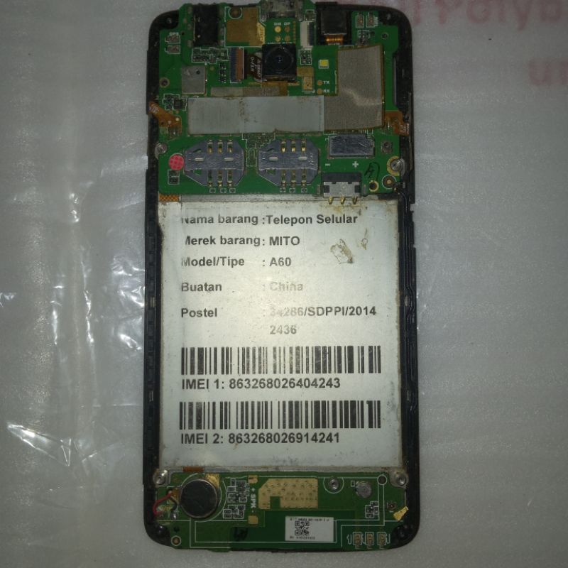 Dijual Mesin HP Mito Fantasy U A60 Ram 1gb lengkap deskripsi
