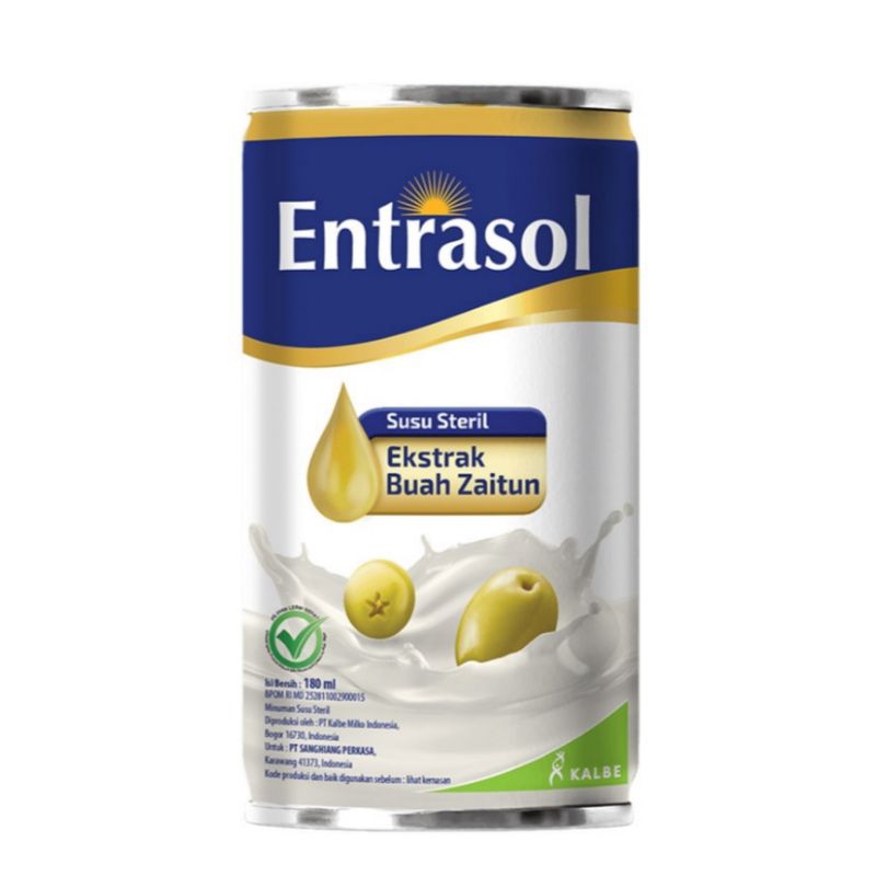 

Entrasol Susu Steril Ekstrak Buah Zaitun 180ml