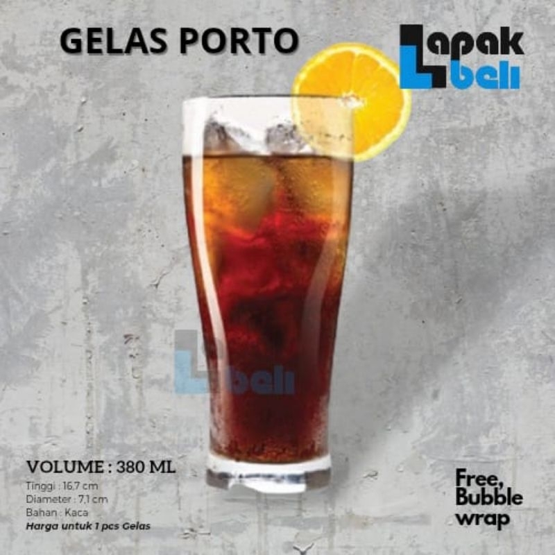 GELAS KACA CITINOVA PORTO 380 ML | GELAS KOPI | SHOT GLASS | GELAS MINUM KACA | CITINOVA PORTO