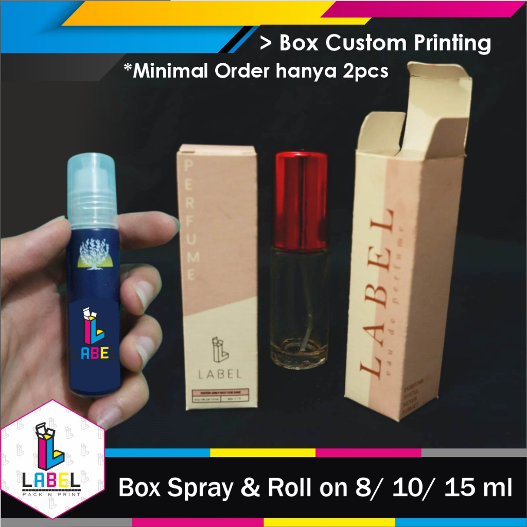 

Dus Kemasan / Box Botol Spray dan Roll On 8/ 10/ 15 ml Custom Desain Fullprint