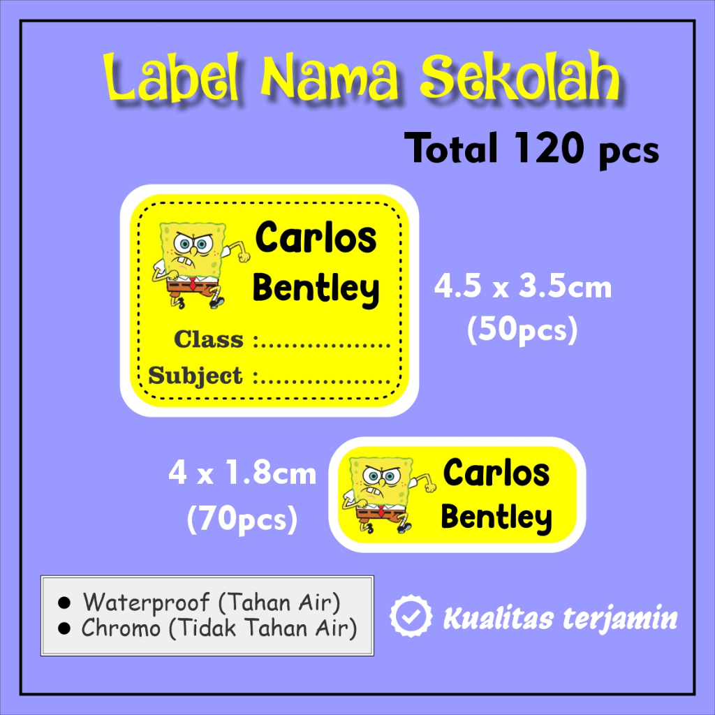 

Stiker Nama Buku / Stiker Custom Nama Buku Sekolah Anak