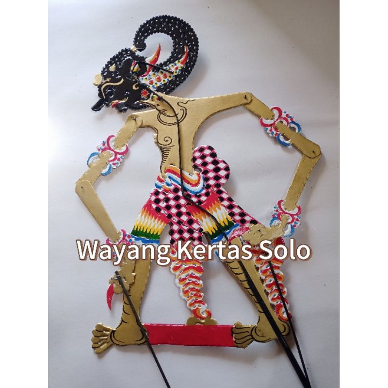 Wayang kulit wayang kertas wayang mainan Werkudara/Bima tinggi -+65cm
