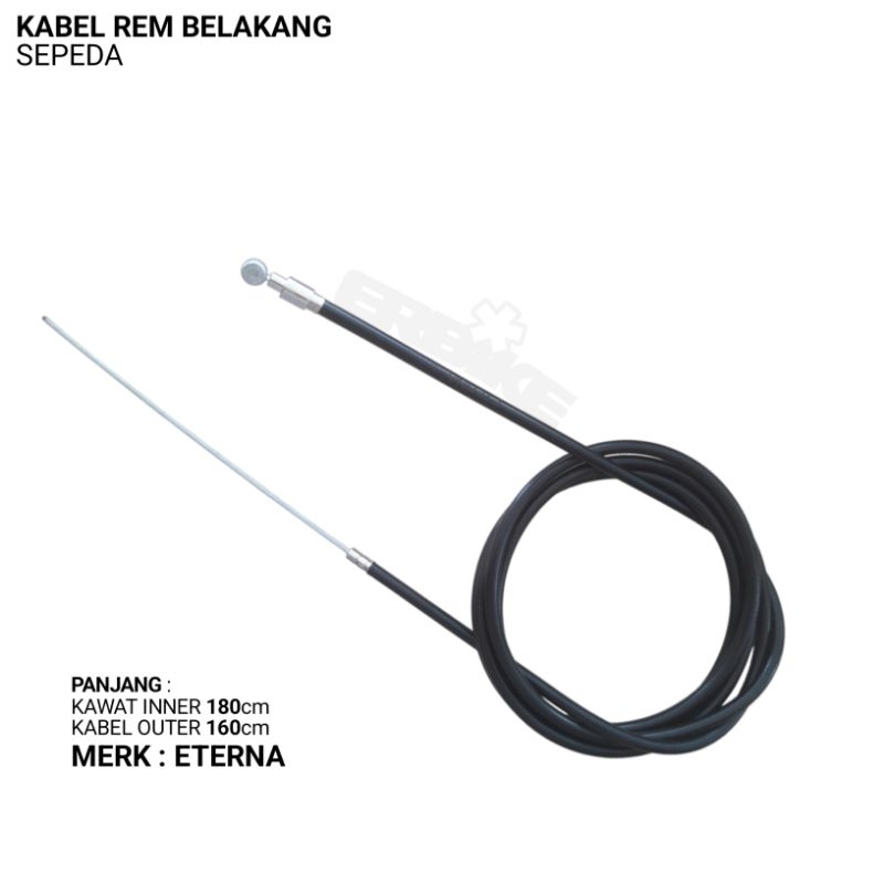 KABEL REM BELAKANG SEPEDA MTB/MINI/BMX/CTB/JENGKI ETERNA