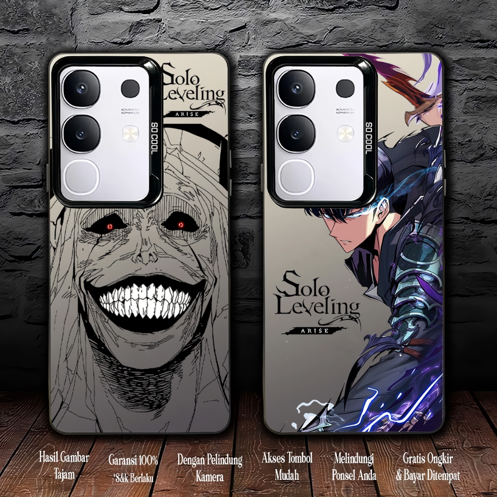 Case Hologram VIVO Y29 4G Y29 5G Y19S Casing imd black motif SOLO LEVELING PN-73